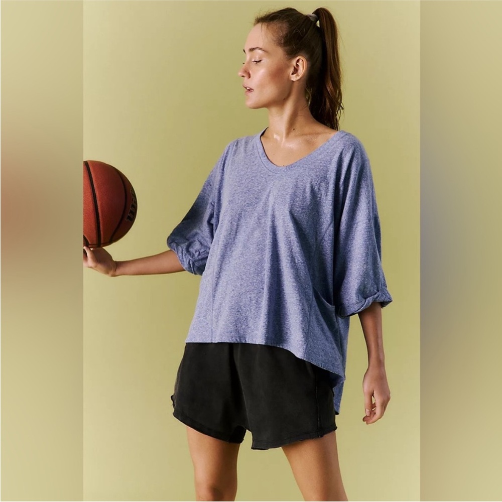 Free People FP Movement Touch Down Tee in Sapphire Skies